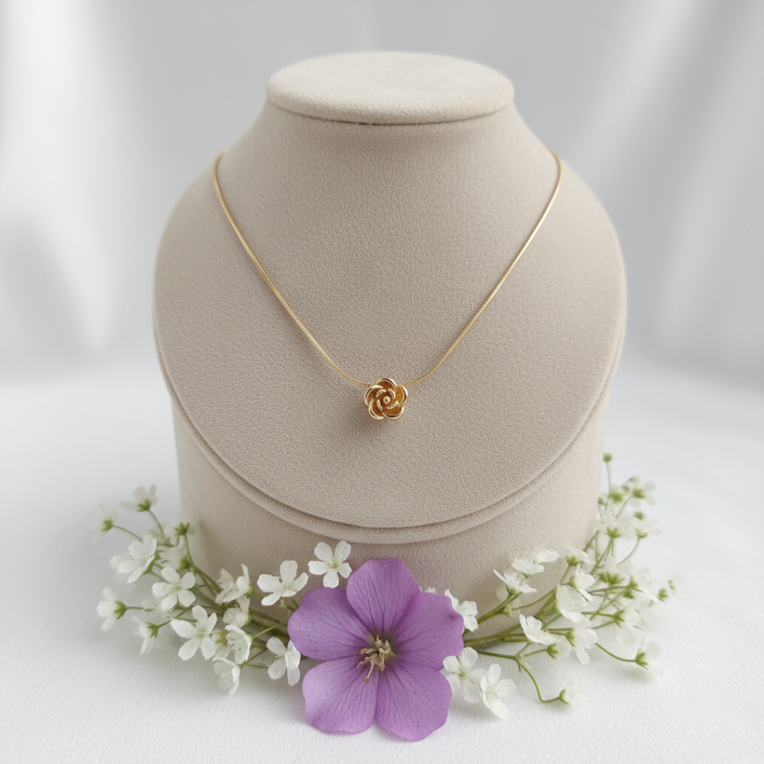 Rose Glow Antitarnish Pendant Necklace for Women – Pack of 1