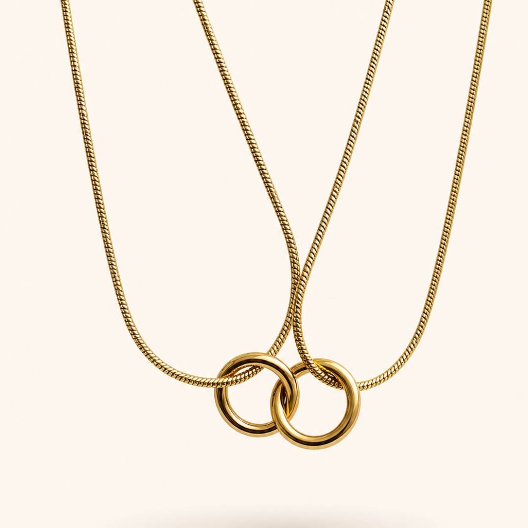 Twin Loop Anti-Tarnish Pendant Necklace – Pack of 1