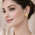 Hammered Dome Gold-Toned Stud Earrings – Anti-Tarnish | Pack of 1 Pair