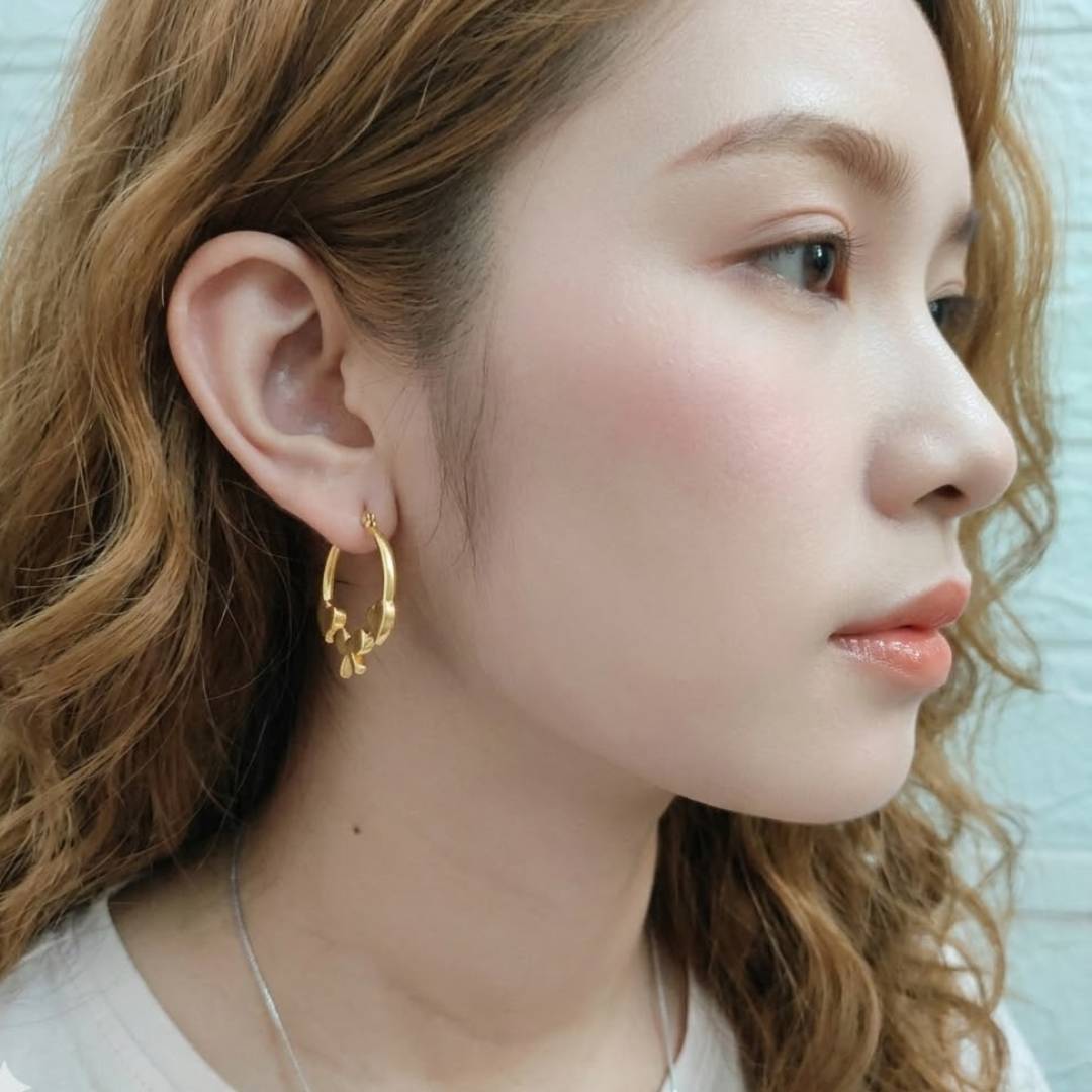 Heart Bow Hoops – Anti-Tarnish | Pack of 1 Pair