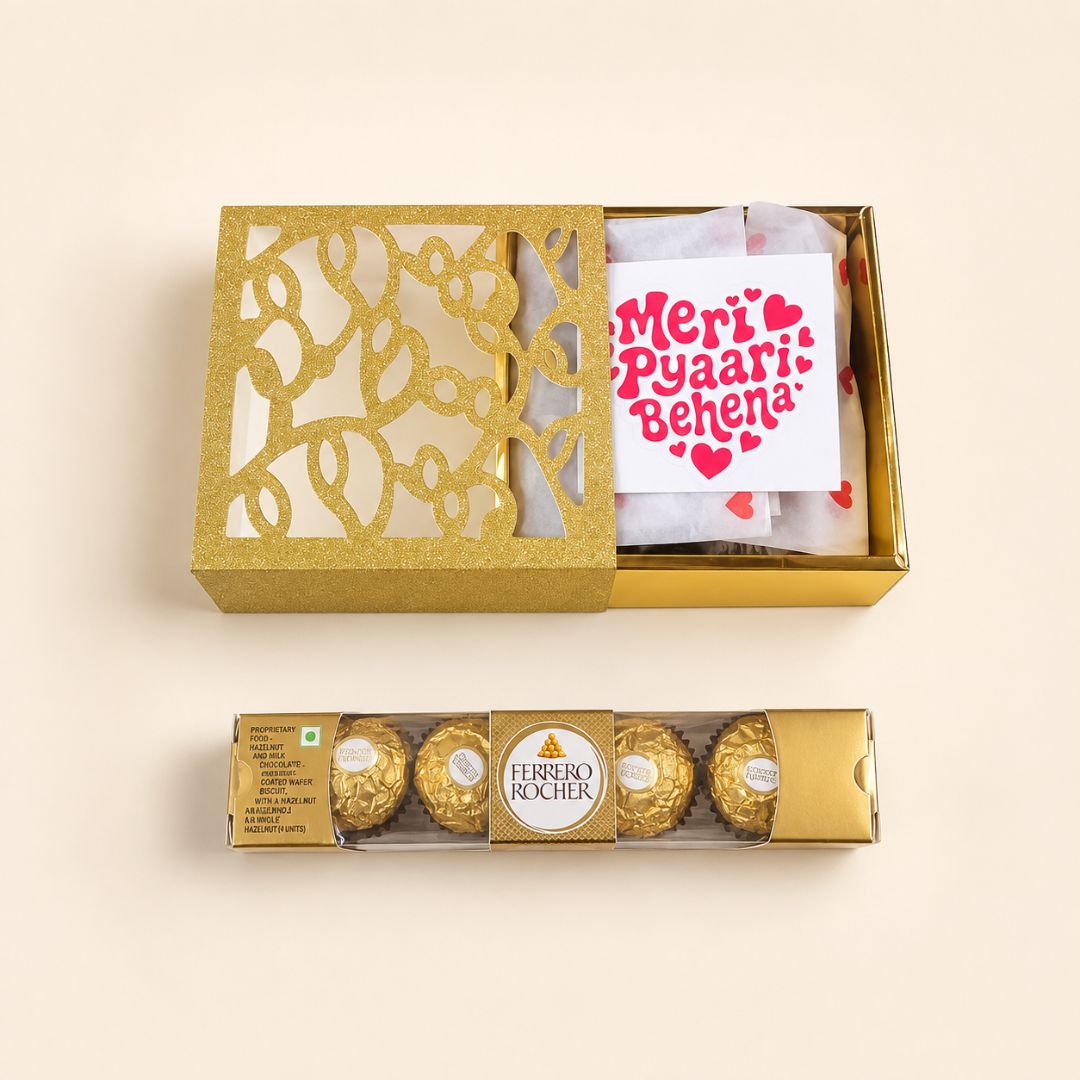 Golden Sister – Anti-Tarnish Jewellery Raksha Bandhan Gift | 7-Piece Premium Set