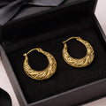 Ornate Carved Hoops – Anti-Tarnish | Pack of 1 Pair