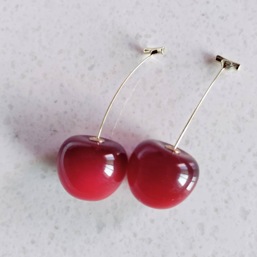 Cherry Pop Drop Earrings for Women – Pack of 1 Pair