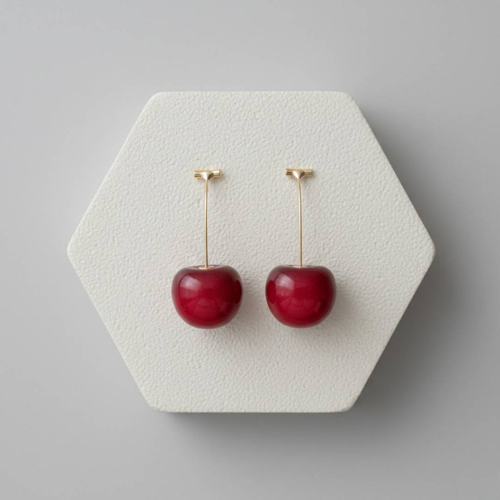 Cherry Pop Drop Earrings for Women – Pack of 1 Pair