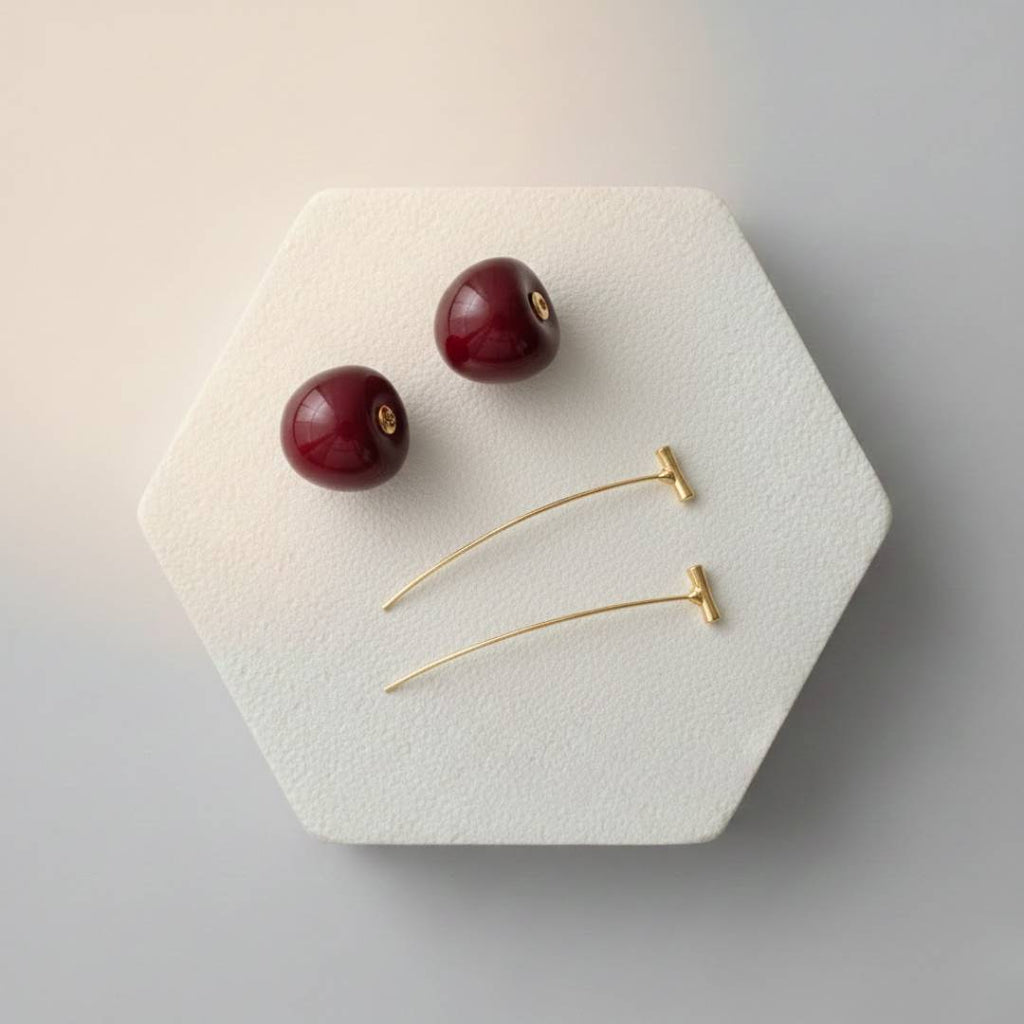 Cherry Pop Drop Earrings for Women – Pack of 1 Pair
