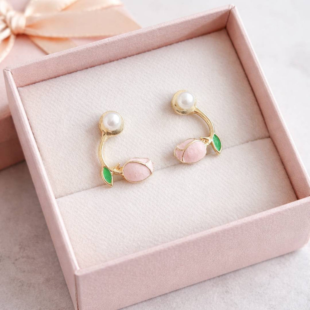 Blush Bud Pearl Fashion Earrings for Women – Pack of 1 Pair