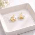 Pearl Butterfly Curve Studs – Pack of 1 Pair