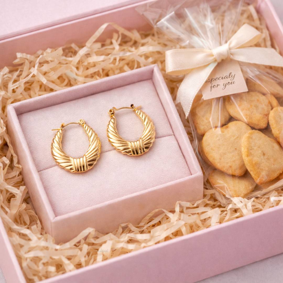 Vintage Gold Rope Oval Twist Hoops – Anti-Tarnish | 1 Pair