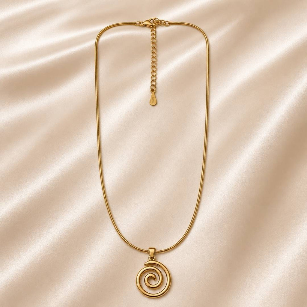 Swirl Charm Anti-Tarnish Pendant Necklace – Pack of 1