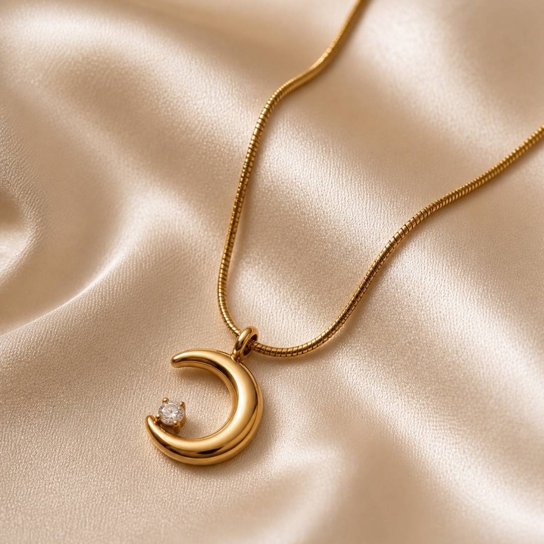 Luna Spark Anti-Tarnish Pendant Necklace – Pack of 1