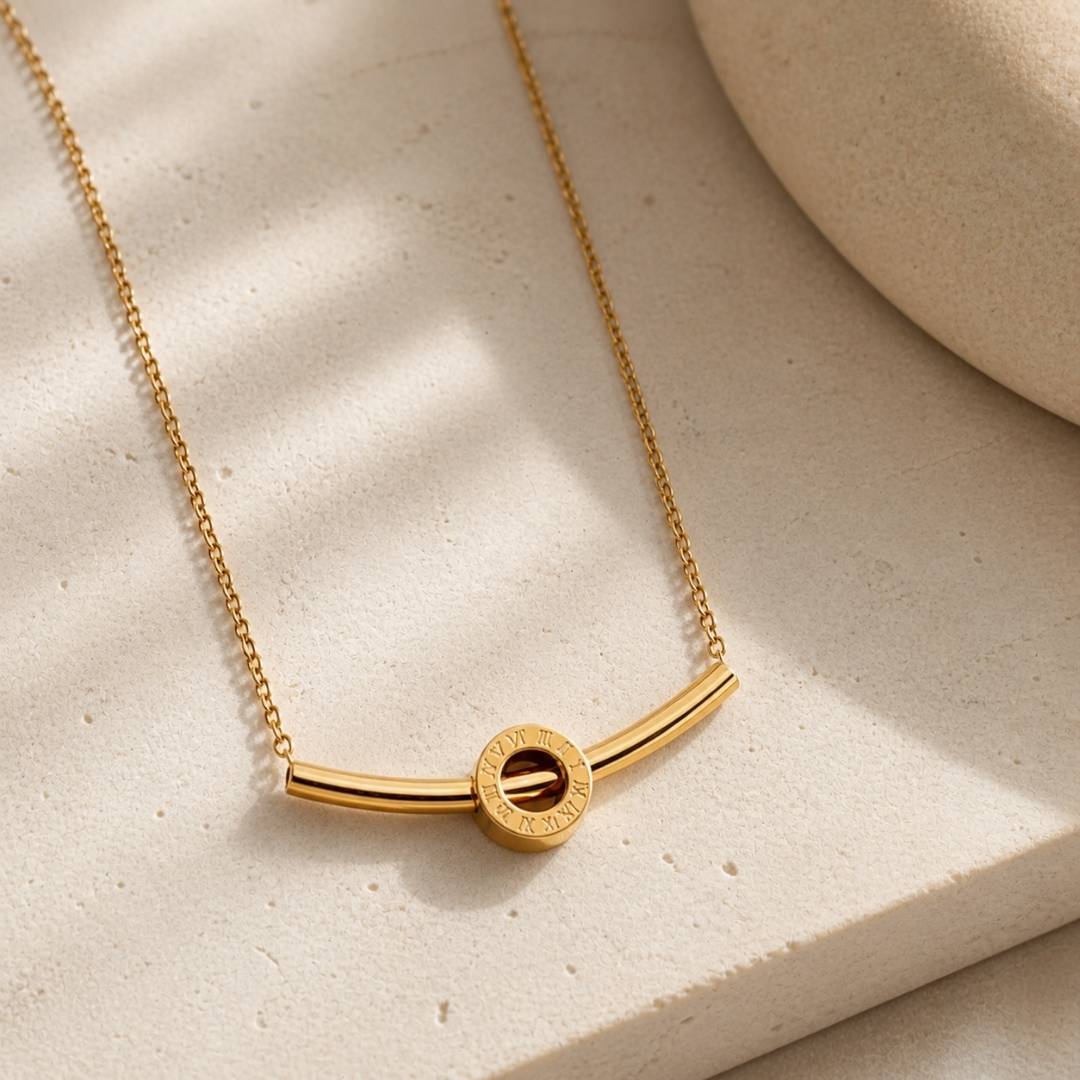 Orbit Bar Anti-Tarnish Pendant Necklace – Pack of 1