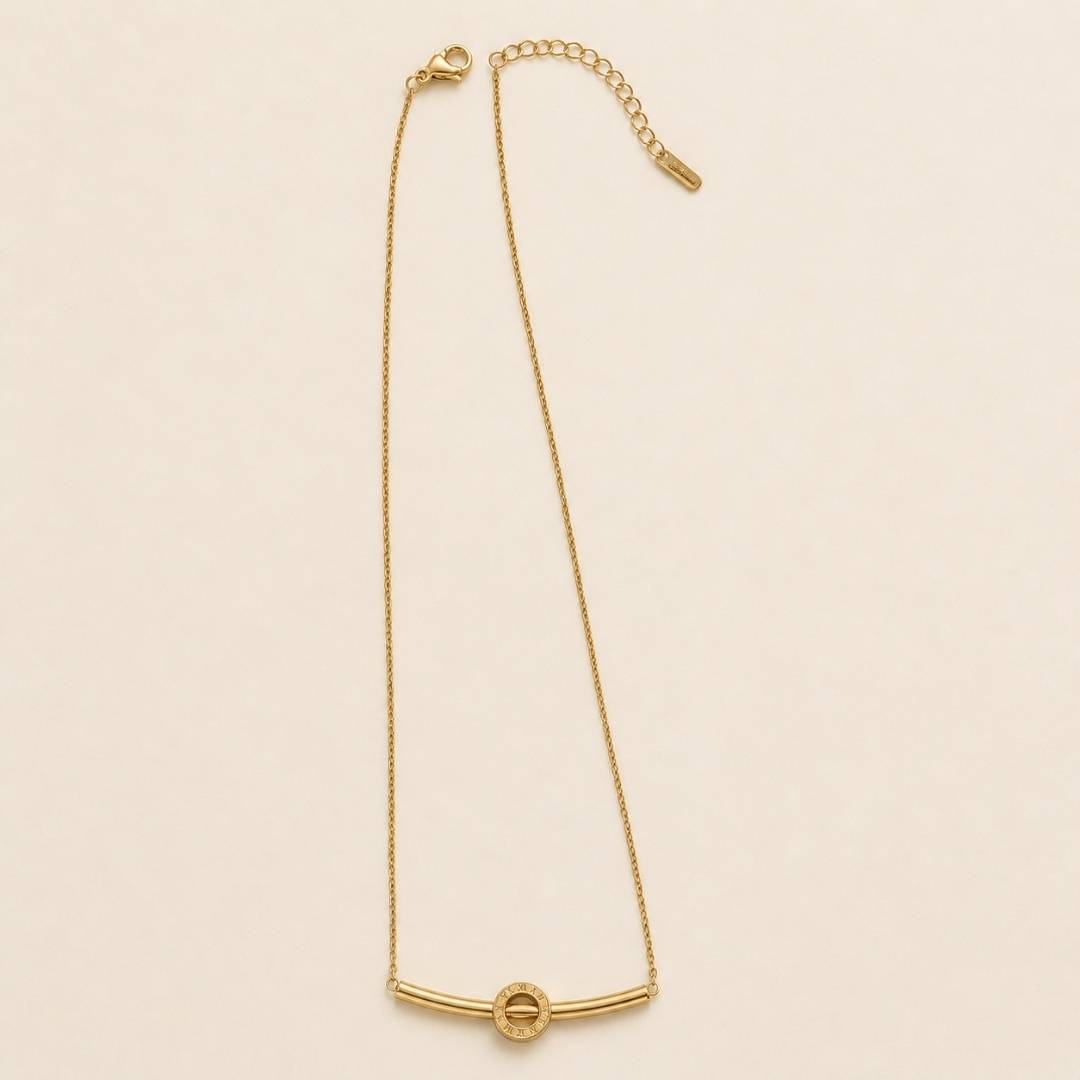 Orbit Bar Anti-Tarnish Pendant Necklace – Pack of 1