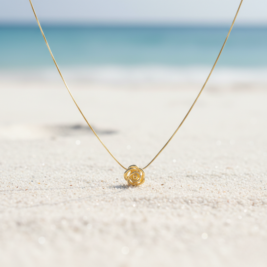 Rose Glow Antitarnish Pendant Necklace for Women – Pack of 1